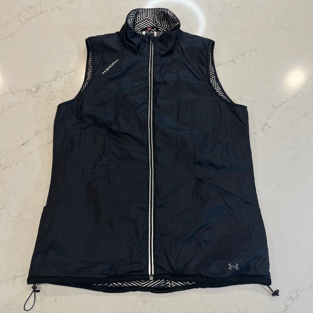 Under Armour Primaloft Storm Vest Womens Large‎ Black Nylon Insulated Zip Up